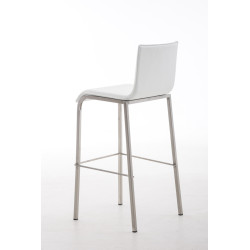 Tabouret de bar Avola cuir plat E78 blanc