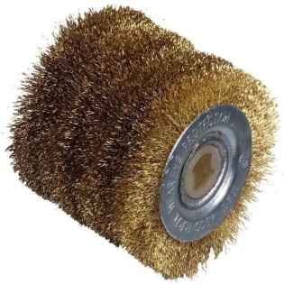 Brosse métallique large - fil laitonné de 0,3mm - Ш60mm - L60mm