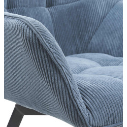 Chaise de salle à manger Jordi Cord bleu