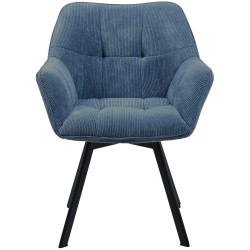 Chaise de salle à manger Jordi Cord bleu