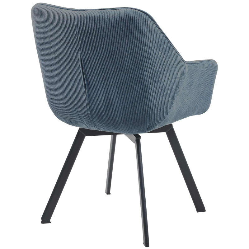 Chaise de salle à manger Jordi Cord bleu