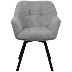 Chaise de salle à manger Jordi Cord grise