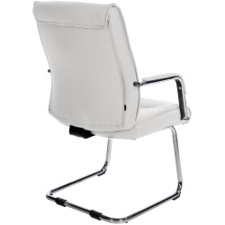 Lot de 2 chaises visiteurs Sievert blanc