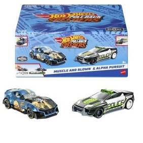 HOT WHEELS pack de 2 pull backs speeders, mini véhicules HPR91 - modele aléatoire