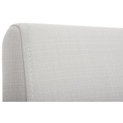 Ensemble de 2 chaises de salle à manger Belfort, tissu blanc