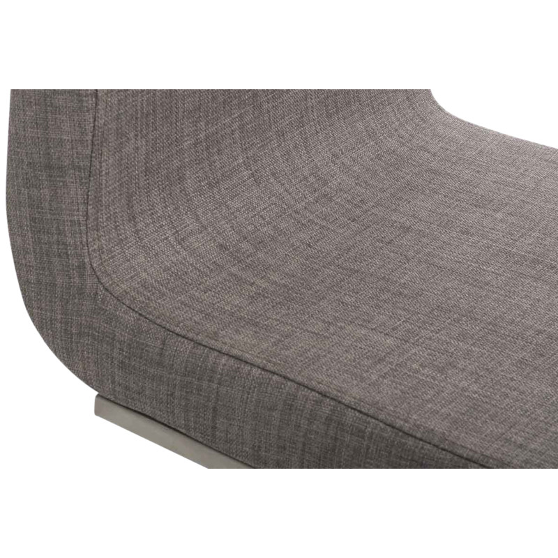 Lot de 2 chaises de salle à manger en tissu Belfort gris