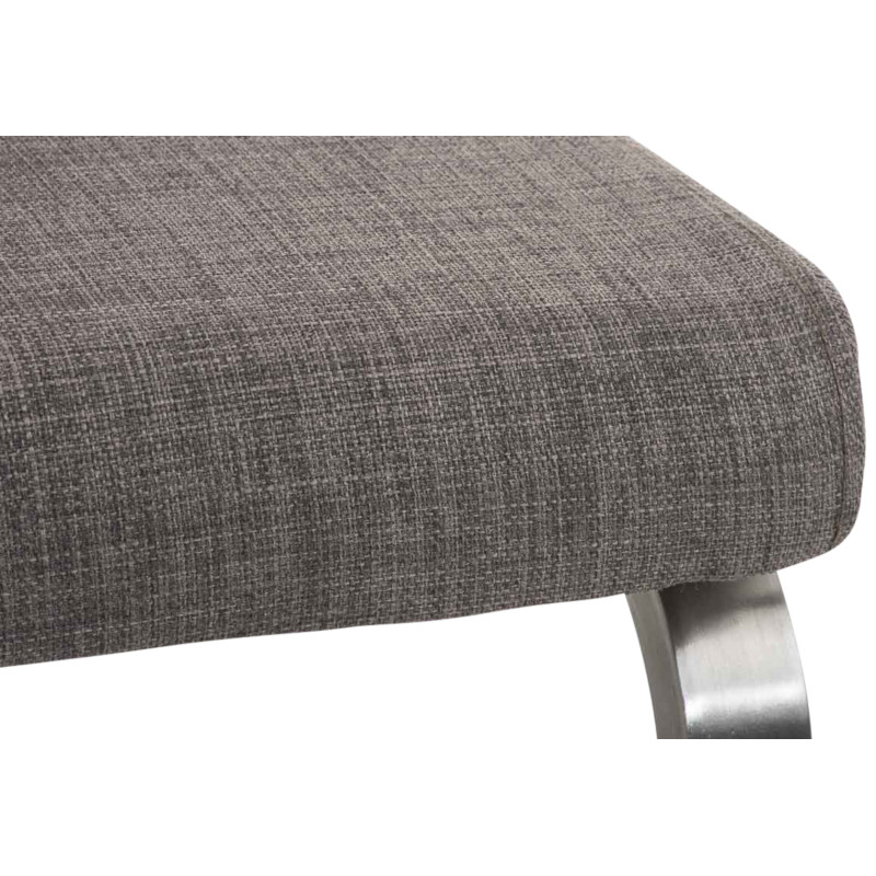 Lot de 2 chaises de salle à manger en tissu Belfort gris