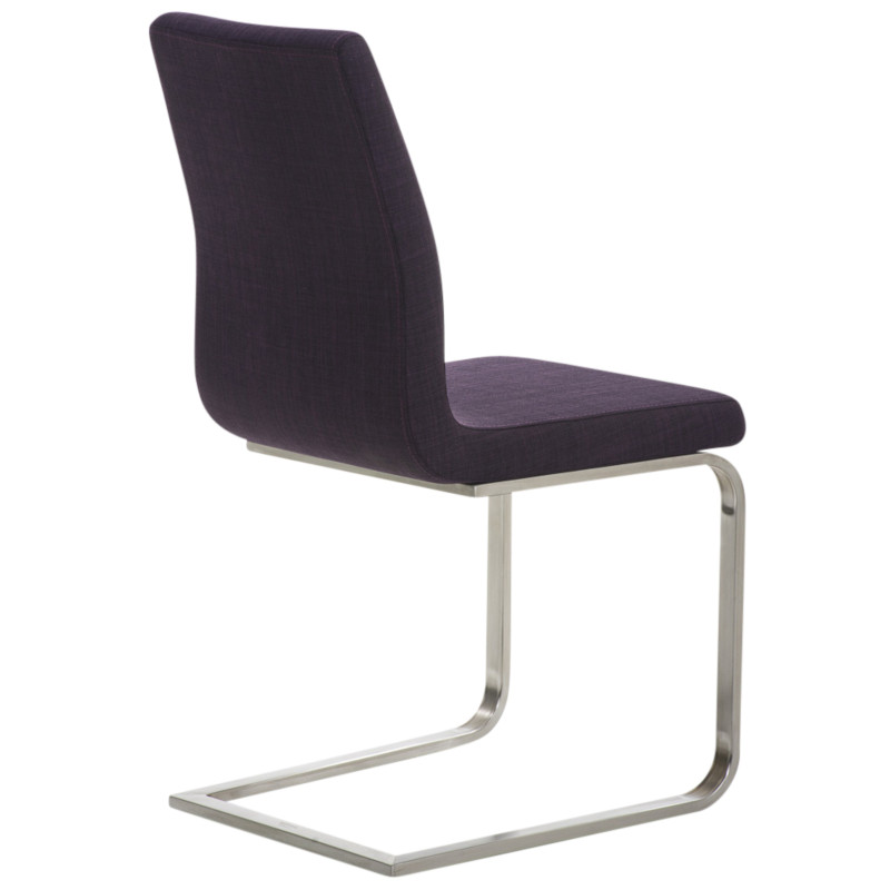Ensemble de 2 chaises de salle à manger Belfort, tissu violet