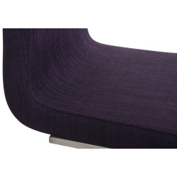 Lot de 2 chaises de salle à manger en tissu Belfort violet