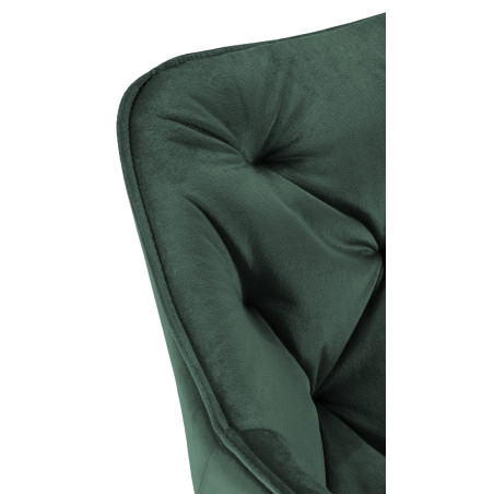 Fauteuil Tanna, velours, vert
