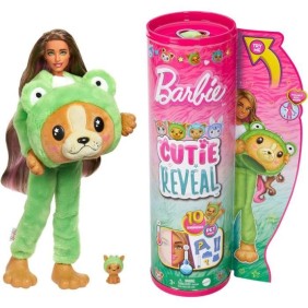 Barbie - Cutie Reveal - Poupée sur le theme des costumes, chiot grenouille