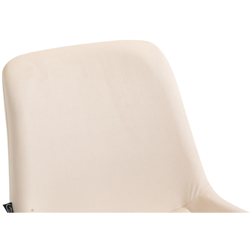 Ensemble de 4 chaises de salle à manger Victoria en velours crème