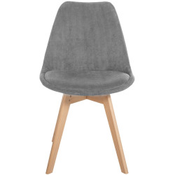 Chaise Linares Cord, grise