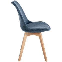 Chaise Linares Cord bleu foncé
