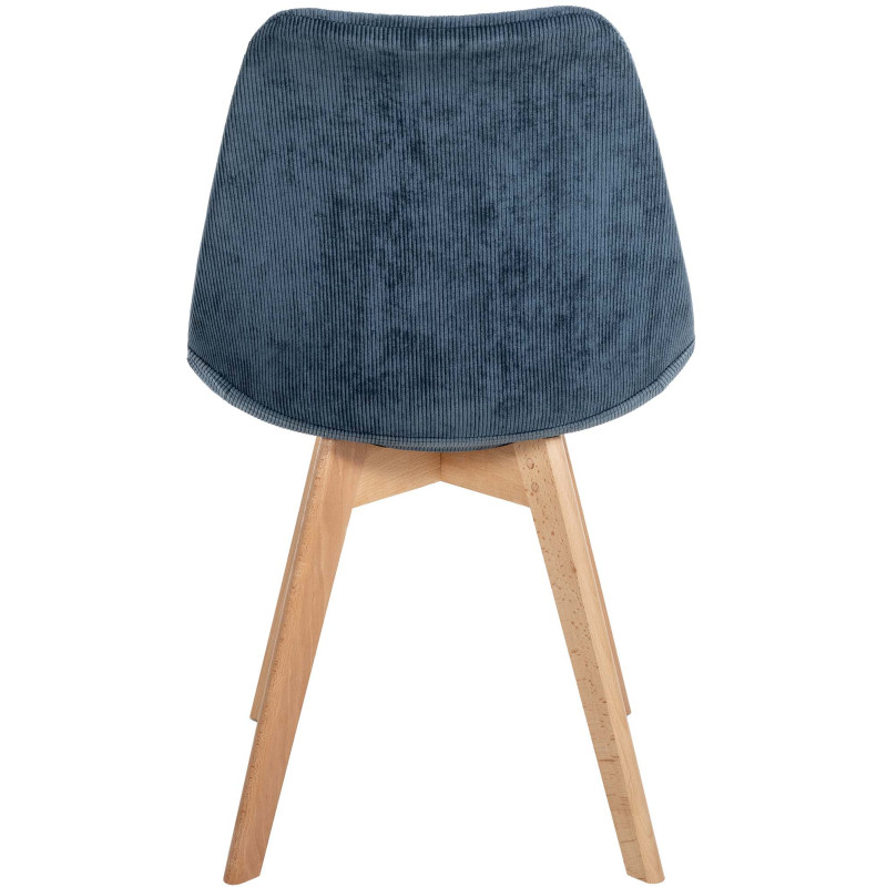 Chaise Linares Cord bleu foncé