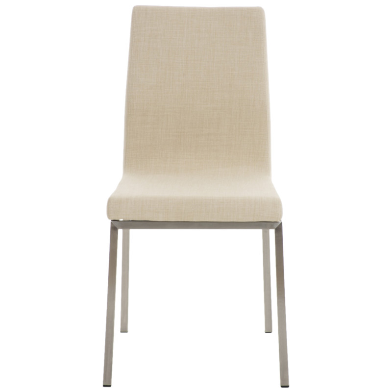 Ensemble de 2 chaises de salle à manger Colmar, tissu crème