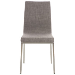 Lot de 2 chaises de salle à manger Colmar en tissu gris