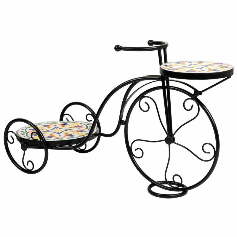 Sous-pot Alexandra House Living Noir Fer Carrelage Bicyclette 26 x 43 x 67 cm