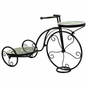 Sous-pot Alexandra House Living Noir Fer Carrelage Bicyclette 26 x 43 x 67 cm