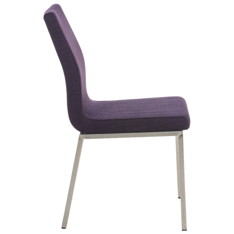 Ensemble de 2 chaises de salle à manger Colmar, tissu violet