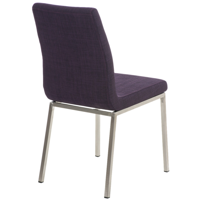 Ensemble de 2 chaises de salle à manger Colmar, tissu violet