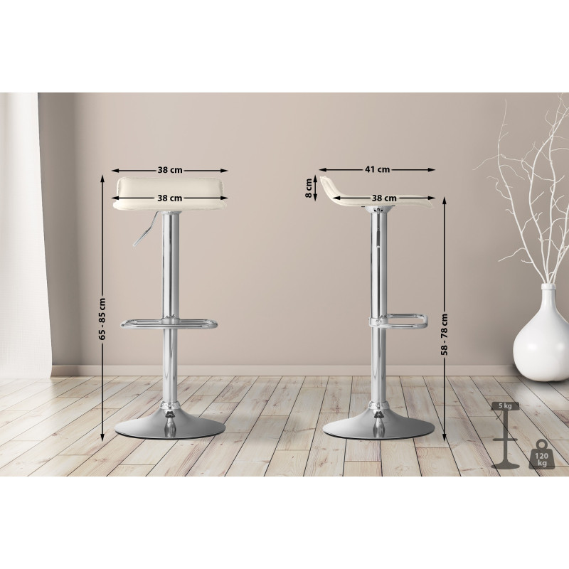 Tabouret de bar DYN crème
