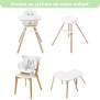 MAXI-COSI Moa Chaise haute bébé évolutive 8 en 1, Chaise haute/Réhausseur/Tabouret/Bureau, De 6 mois a 5 ans, Beyond White2 Eco