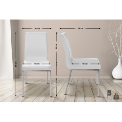 Chaise de salle à manger Colmar, blanche