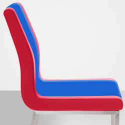 Chaise de salle à manger Colmar rouge