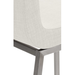 Chaise de salle à manger Colmar, tissu blanc