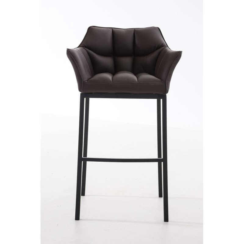 Tabouret de bar Damaso B avec structure à 4 pieds brun