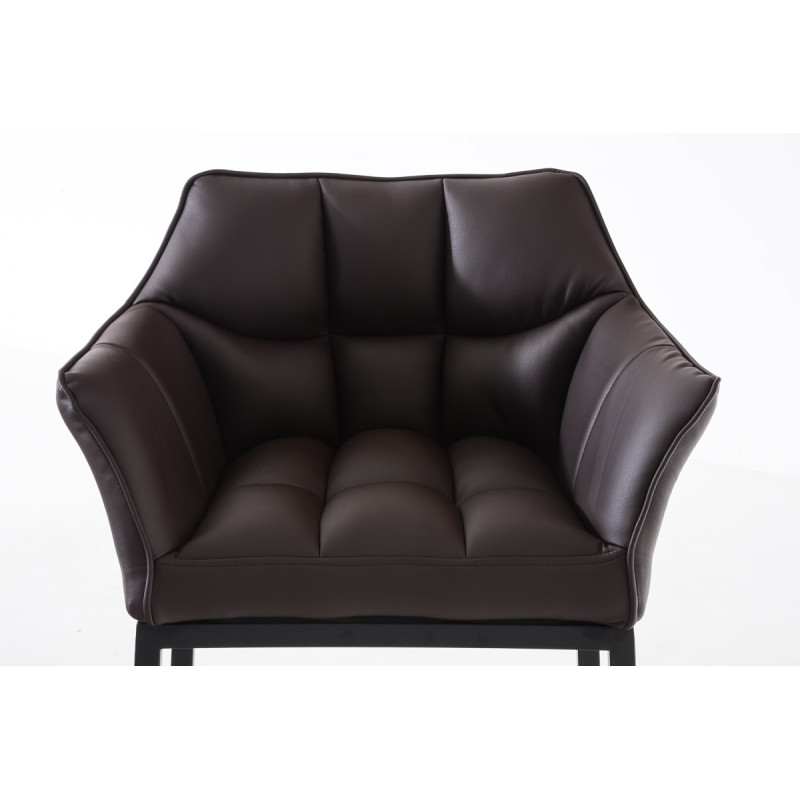 Tabouret de bar Damaso B avec structure à 4 pieds brun