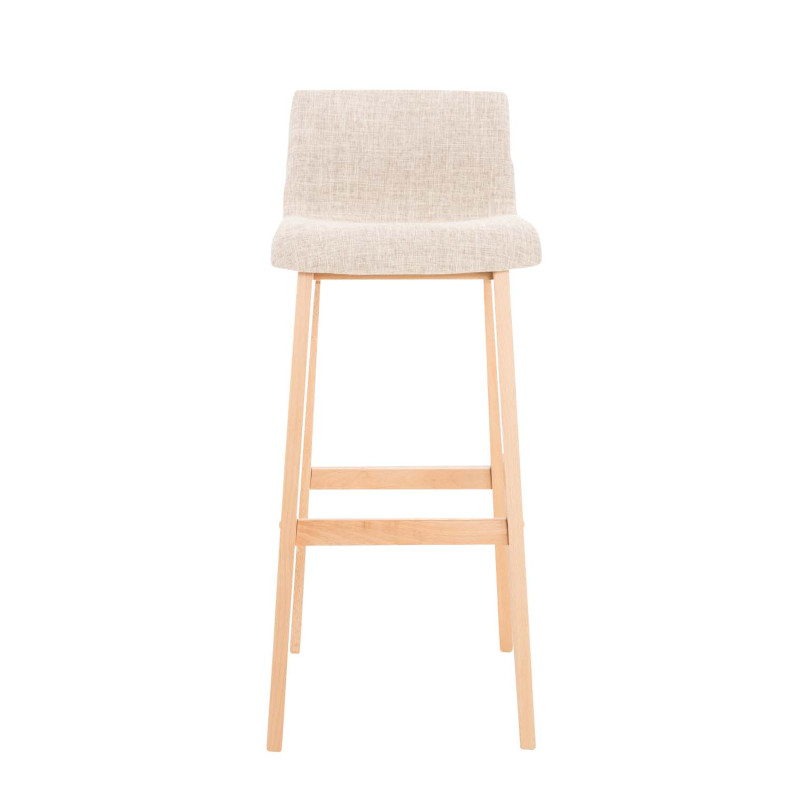 Lot de 2 tabourets de bar Hoover tissu Natura crème