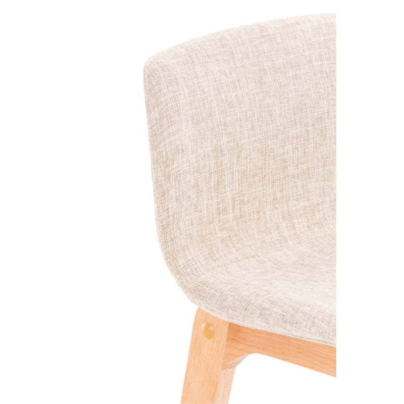 Lot de 2 tabourets de bar Hoover tissu Natura crème