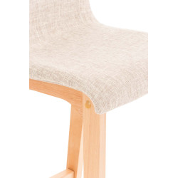 Lot de 2 tabourets de bar Hoover tissu Natura crème