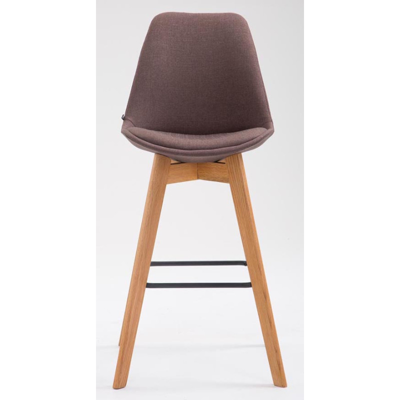 Lot de 2 tabourets de bar Metz en tissu marron natura