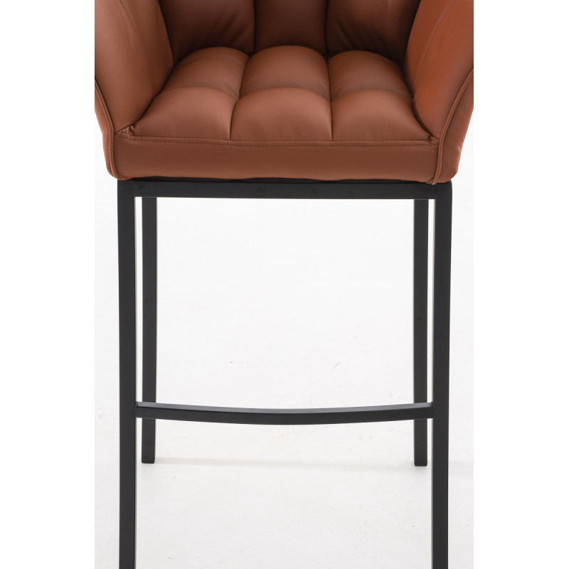 Tabouret de bar Damaso B avec structure à 4 pieds marron clair