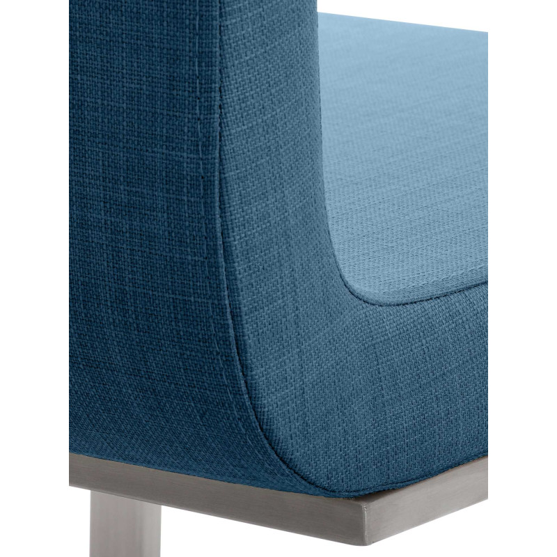 Chaise de salle à manger Belfort, tissu bleu