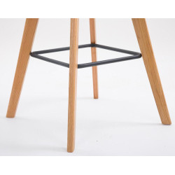 Lot de 2 tabourets de bar Metz en tissu marron natura