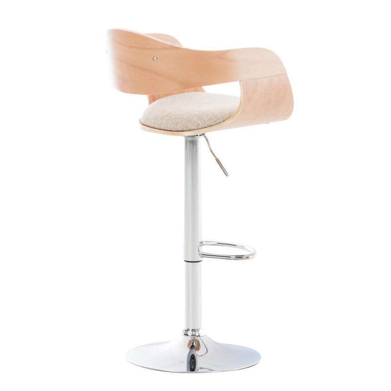 Lot de 2 tabourets de bar en tissu Kingston C nature/crème