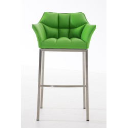 Tabouret de bar Damaso E avec structure à 4 pieds vert