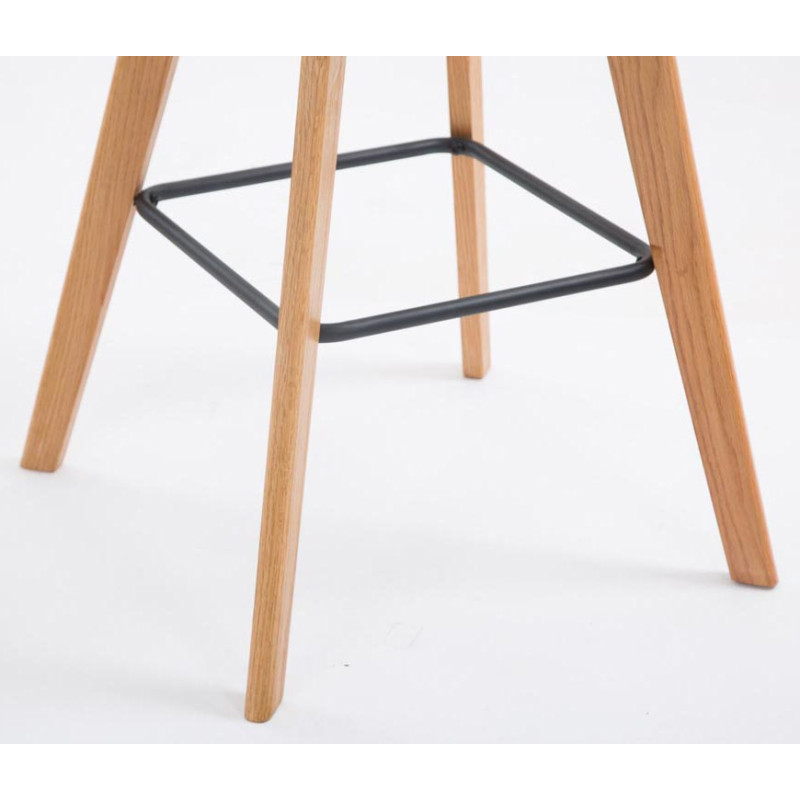 Lot de 2 tabourets de bar Metz tissu natura crème