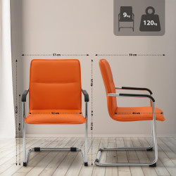 Chaise de salle à manger Seattle orange