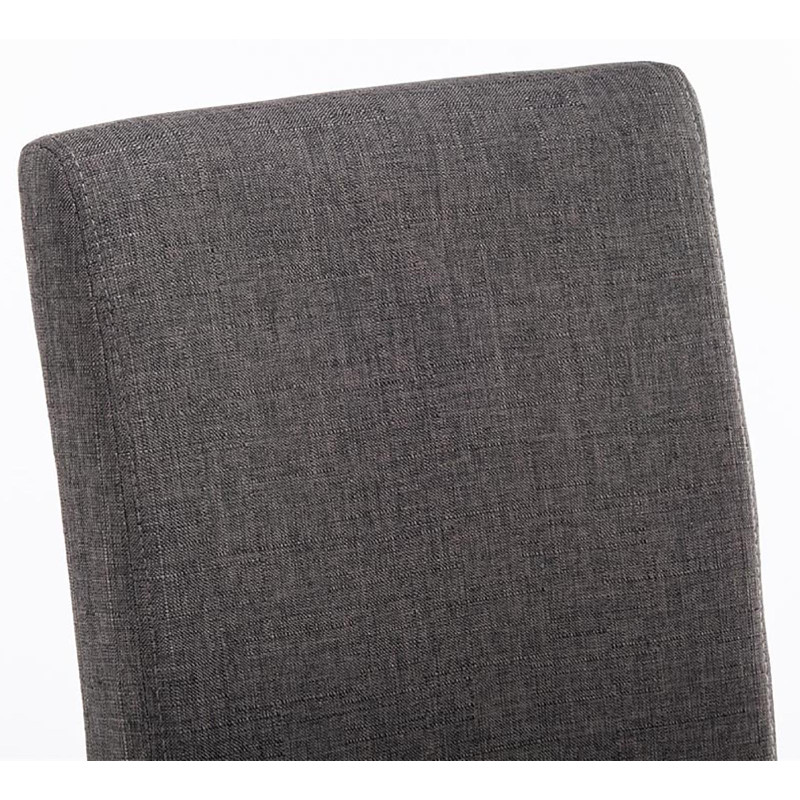 Chaise de salle à manger Ina en tissu cappuccino gris foncé