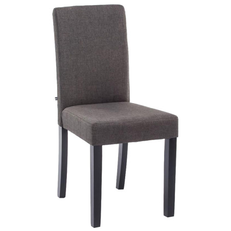 Chaise de salle à manger Ina en tissu noir gris foncé