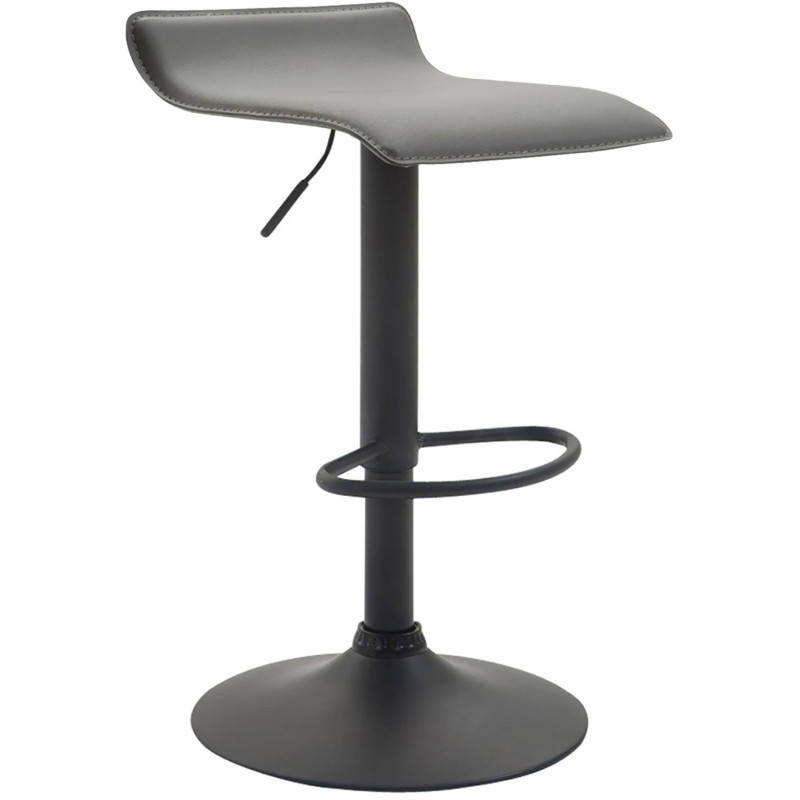 Tabouret de bar Dyn V2 simili cuir gris