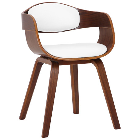 Chaise de salle à manger Kingston noyer/blanc