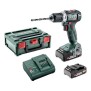 Pack Perceuse visseuse Compacte brushless sans fil 18V 55Nm mandrin 13mm+ 2 batteries 2Ah + chargeur + Metabox145 -METABO- BS18L