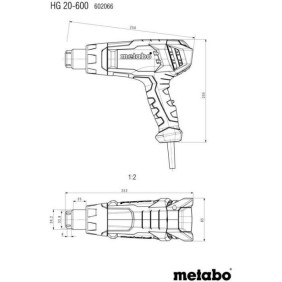 Pistolet a air chaud - METABO - HG 20-600