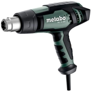 Pistolet a air chaud - METABO - HG 16-500 - MetaBOX 145 - Buse a jet large - Buse réflectrice